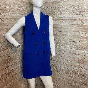 ZARA blue tuxedo blazer dress M